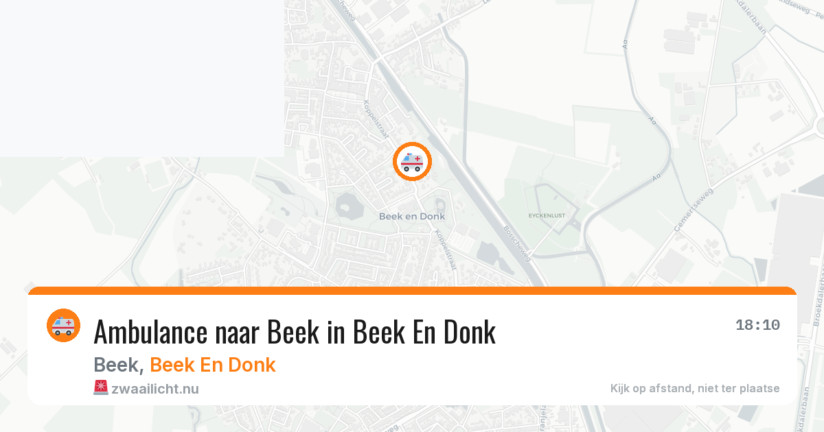 Ambulance naar Beek in Beek En Donk — 10 jul 2026