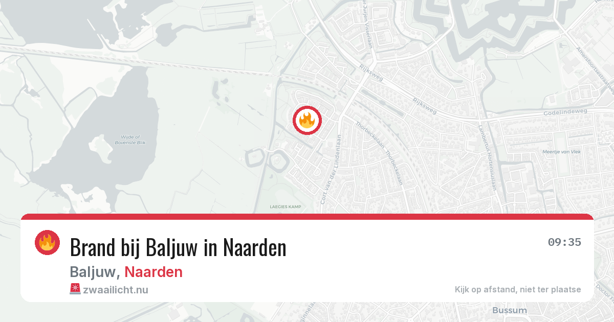 Brand bij Baljuw in Naarden — 25 jul 2026
