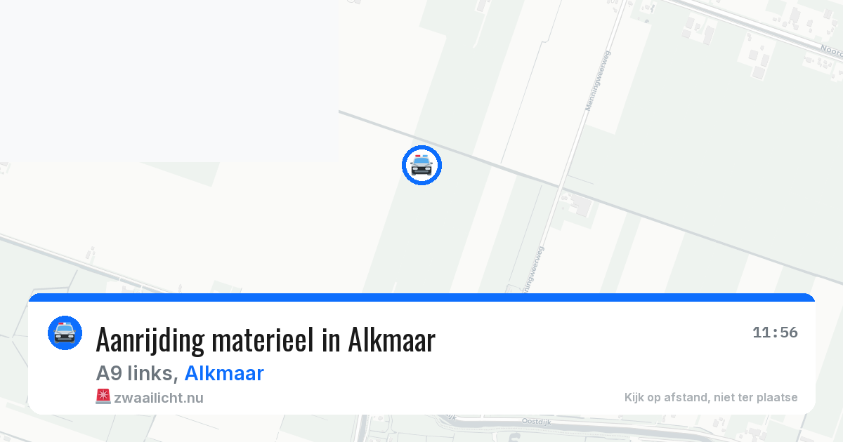 Aanrijding materieel in Alkmaar — 10 jul 2026
