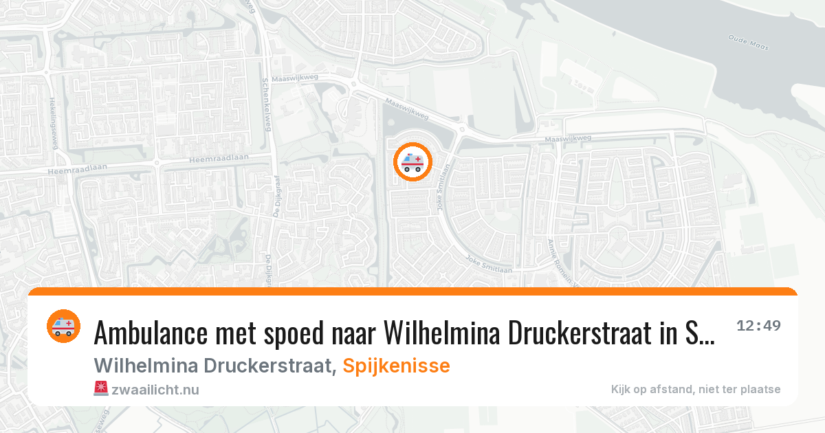 Ambulance met spoed naar Wilhelmina Druckerstraat in Spijkenisse — 15 mrt 2026
