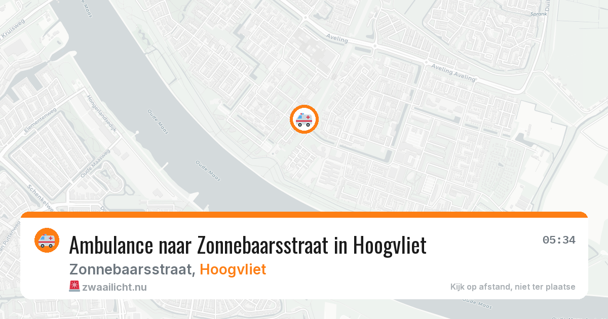 Ambulance naar Zonnebaarsstraat in Hoogvliet — 11 jul 2026
