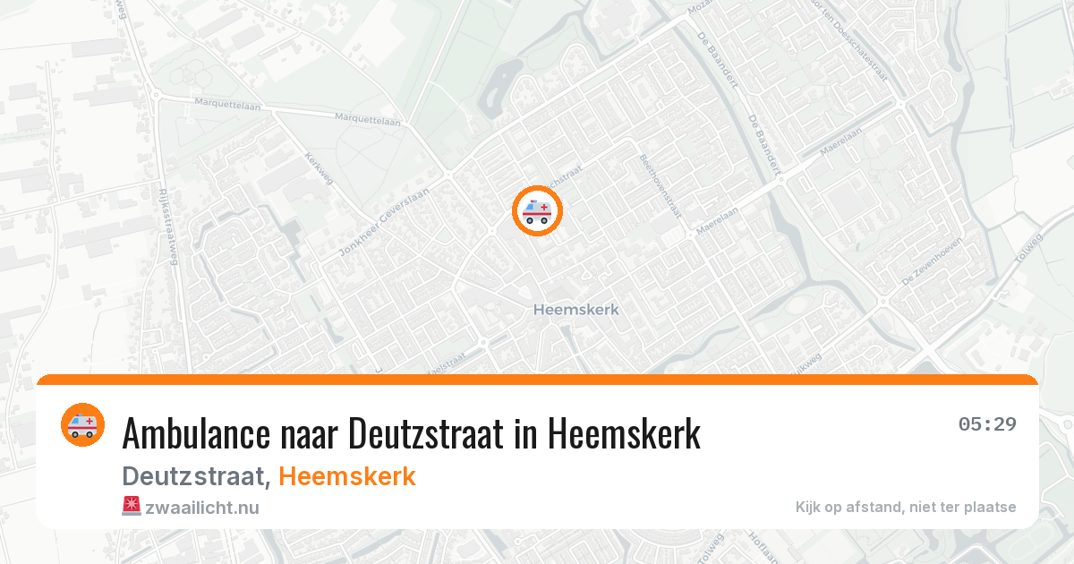 Ambulance naar Deutzstraat in Heemskerk — 16 jul 2026