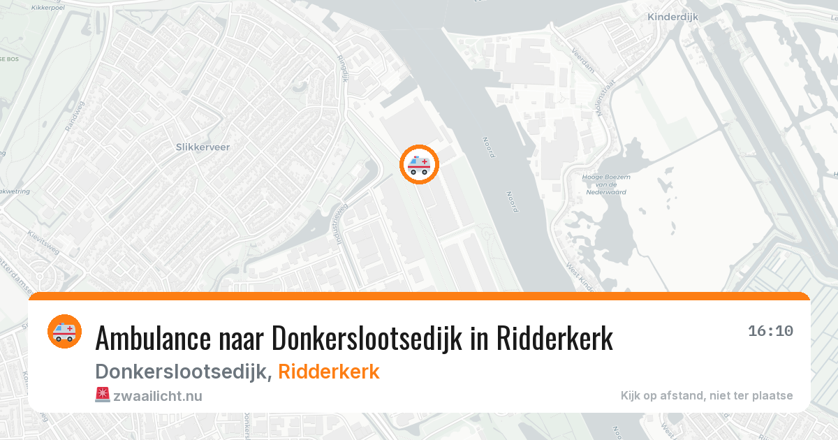 Ambulance naar Donkerslootsedijk in Ridderkerk — 19 jul 2026