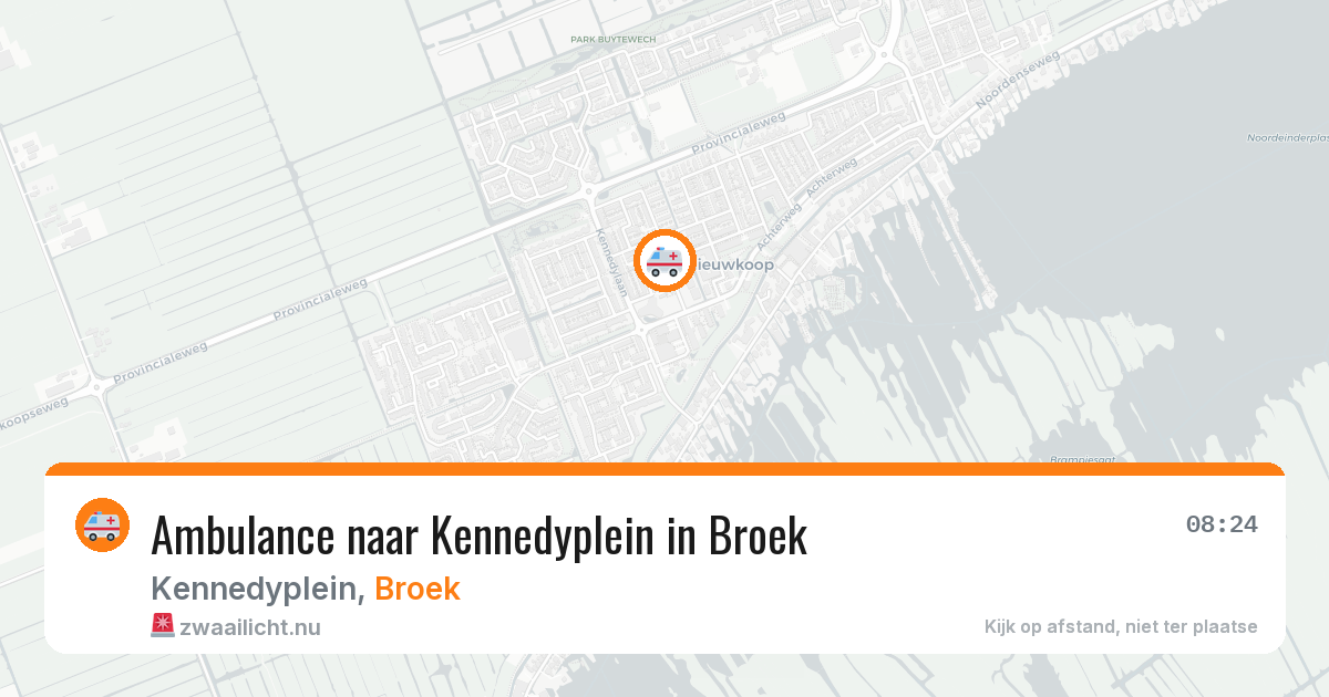 Ambulance naar Kennedyplein in Broek — 23 mrt 2026