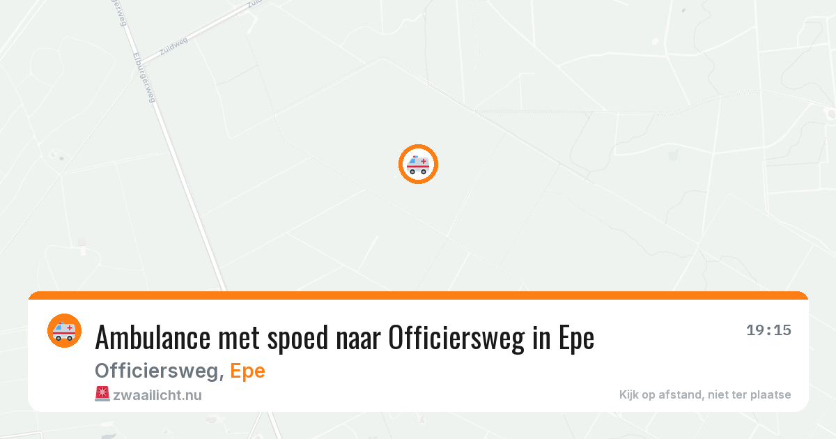 Ambulance met spoed naar Officiersweg in Epe — 21 jul 2026