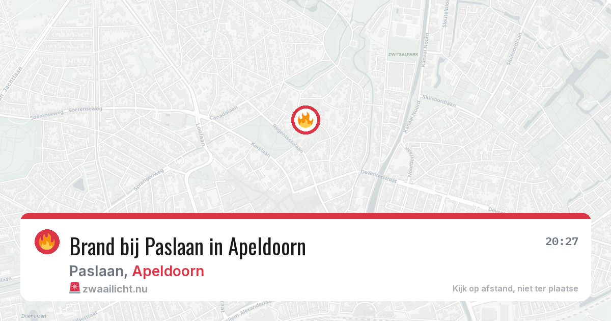 Brand bij Paslaan in Apeldoorn — 15 jul 2026