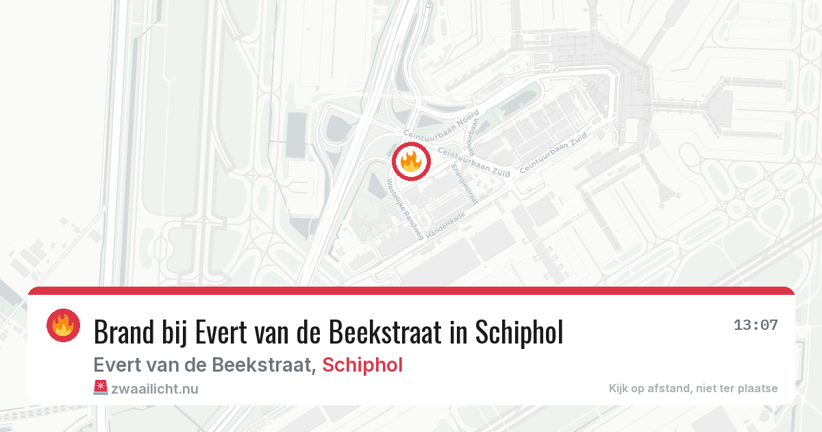Brand bij Evert van de Beekstraat in Schiphol — 31 mrt 2026