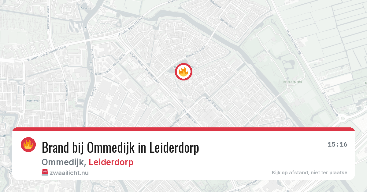 Brand bij Ommedijk in Leiderdorp — 18 mei 2026