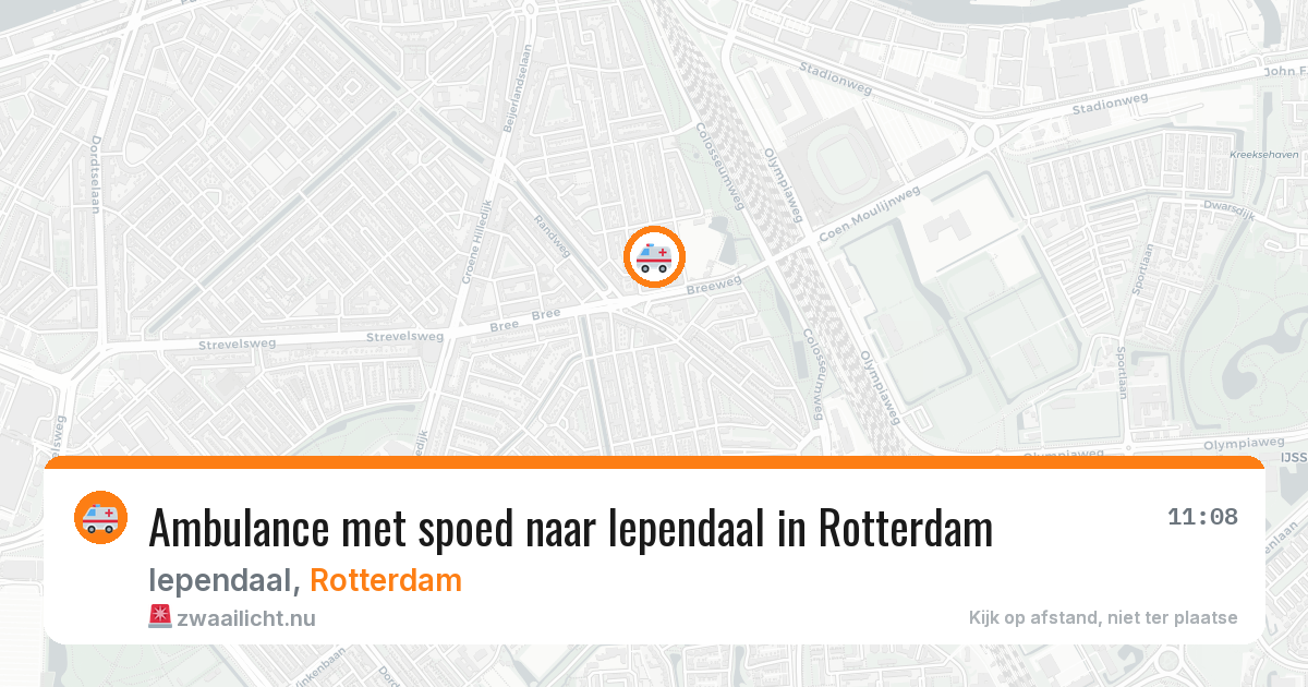 Ambulance met spoed naar Iependaal in Rotterdam — 22 mei 2026