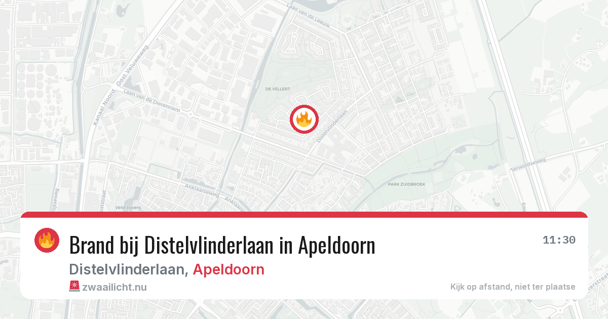 Brand bij Distelvlinderlaan in Apeldoorn — 22 jul 2026