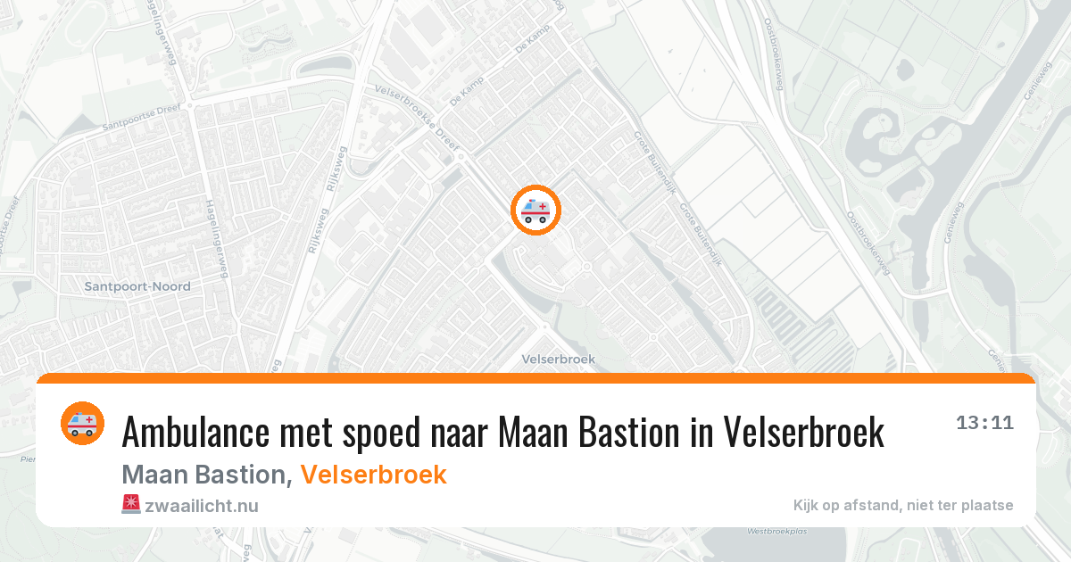 Ambulance met spoed naar Maan Bastion in Velserbroek — 2 apr 2026