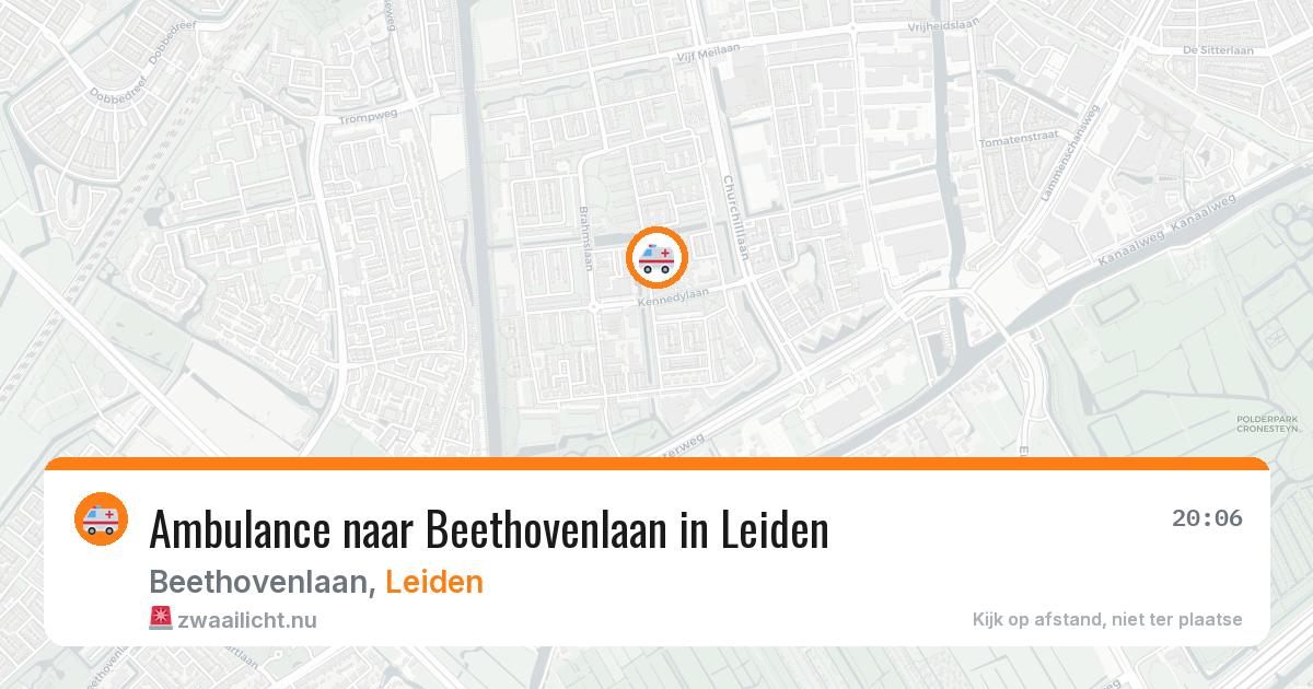 Ambulance naar Beethovenlaan in Leiden — 21 jul 2026
