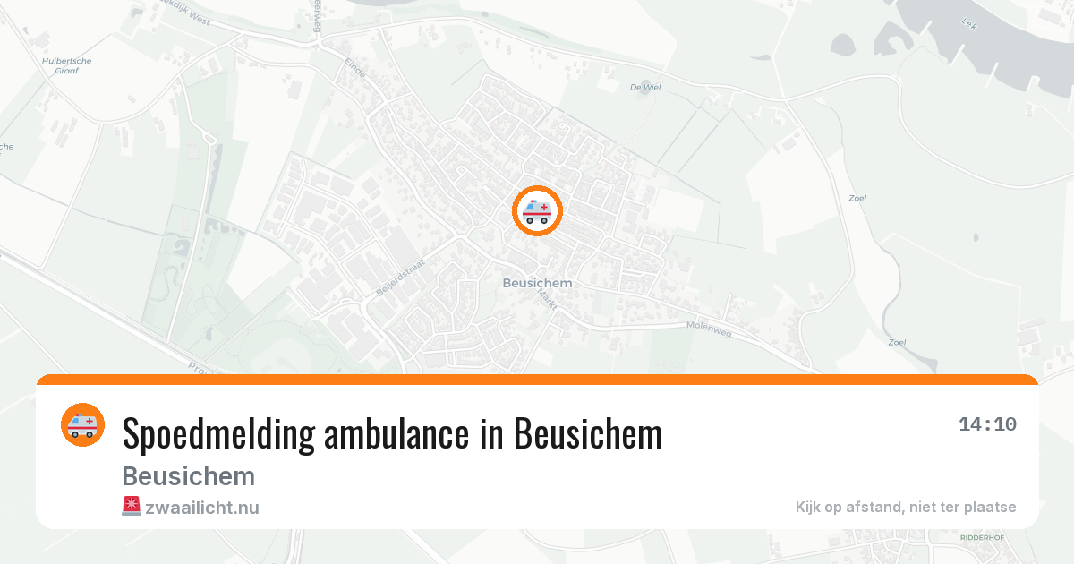 Spoedmelding ambulance in Beusichem — 4 mei 2026
