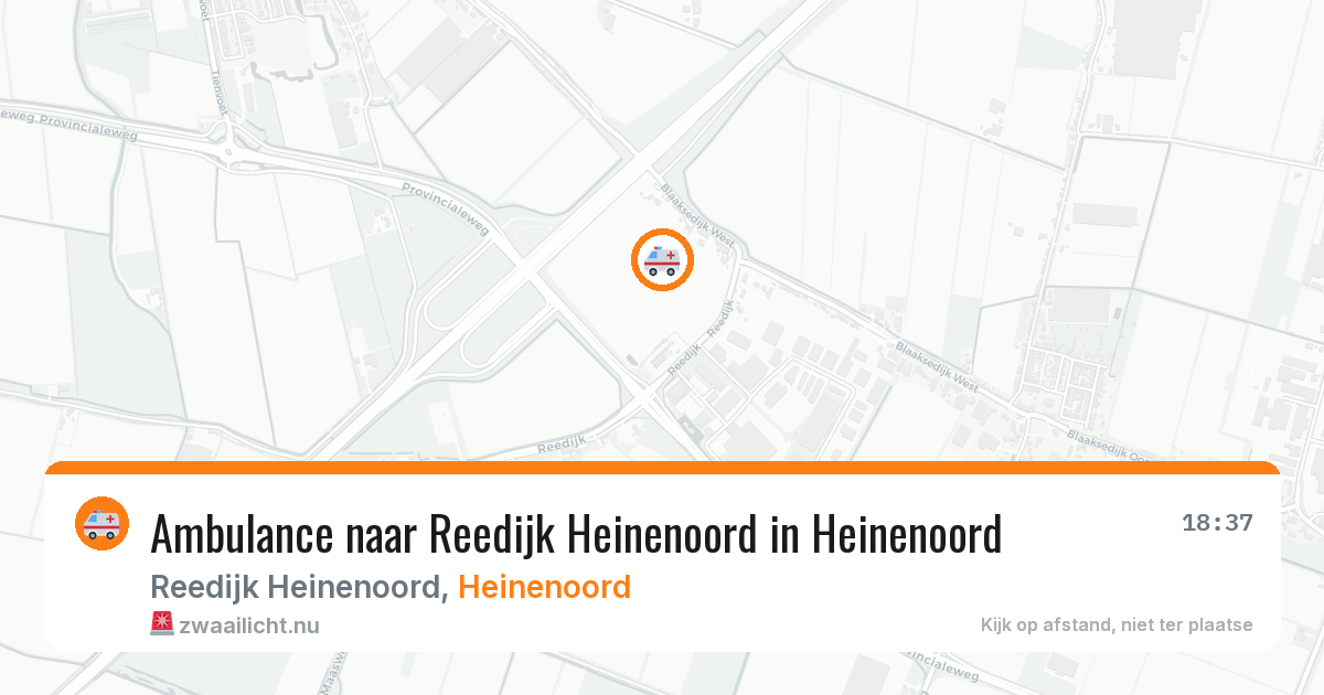 Ambulance naar Reedijk Heinenoord in Heinenoord — 15 mei 2026