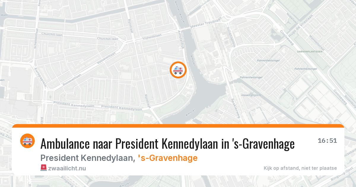 Ambulance naar President Kennedylaan in 's-Gravenhage — 8 apr 2026