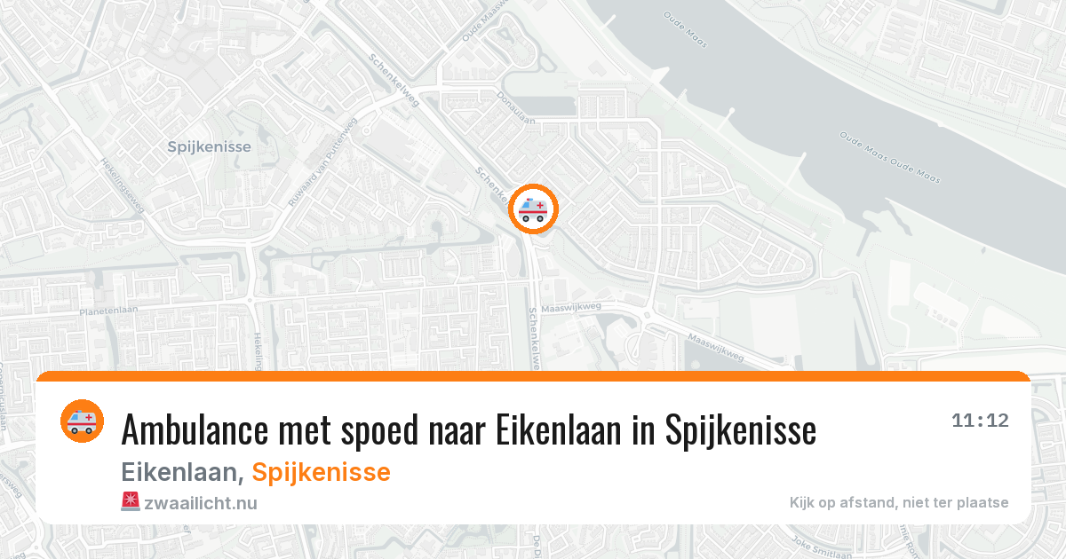 Ambulance met spoed naar Eikenlaan in Spijkenisse — 9 mei 2026