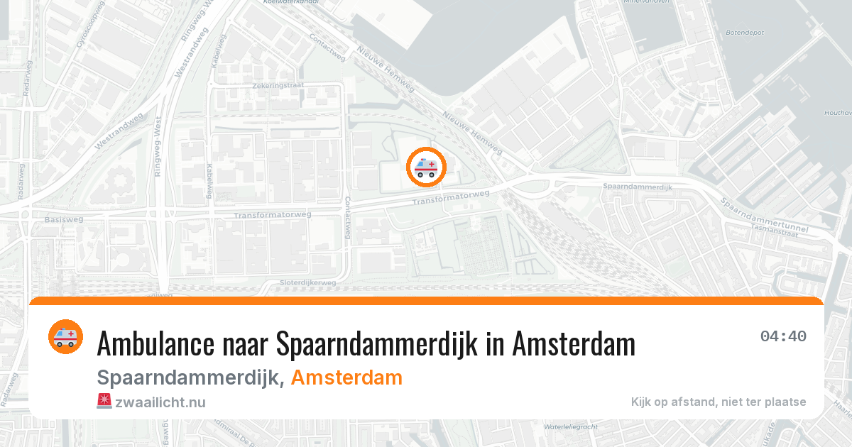 Ambulance naar Spaarndammerdijk in Amsterdam — 14 jul 2026
