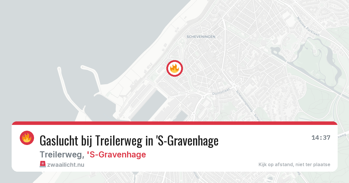 Gaslucht bij Treilerweg in 'S-Gravenhage — 1 apr 2026