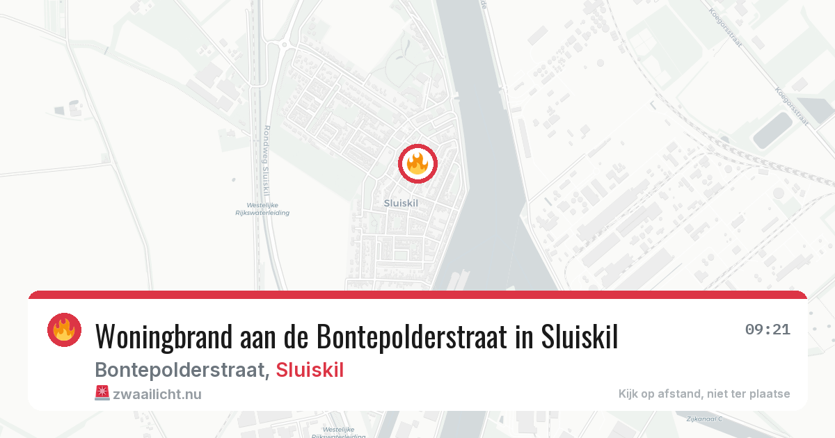 Woningbrand aan de Bontepolderstraat in Sluiskil — 1 jun 2026