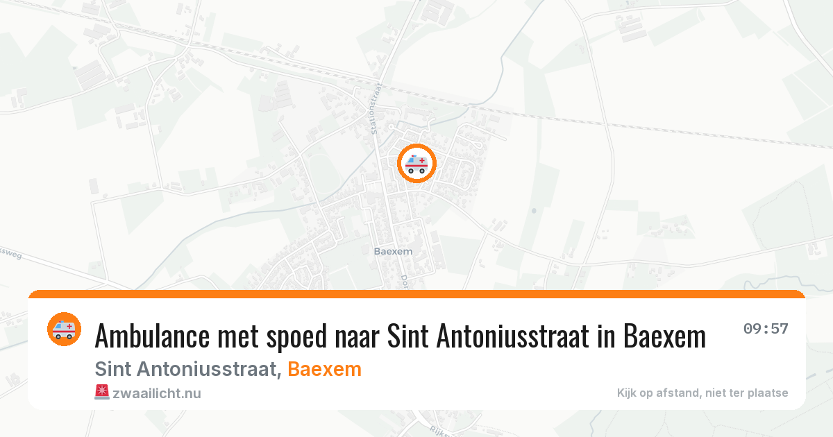 Ambulance met spoed naar Sint Antoniusstraat in Baexem — 17 jul 2026