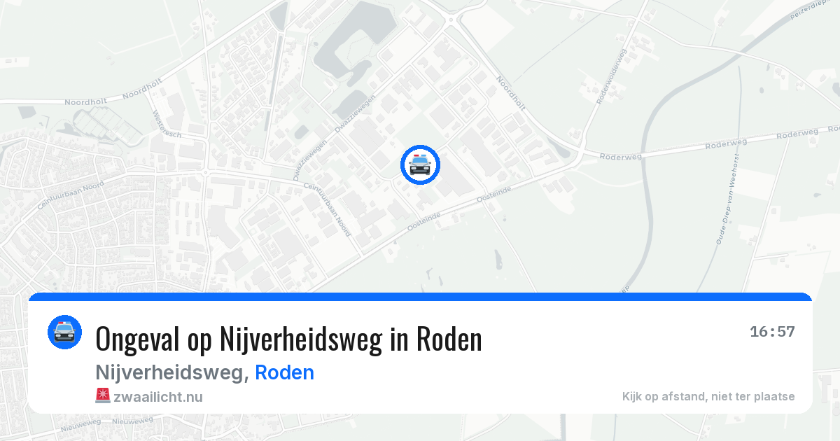 Ongeval op Nijverheidsweg in Roden — 15 jul 2026