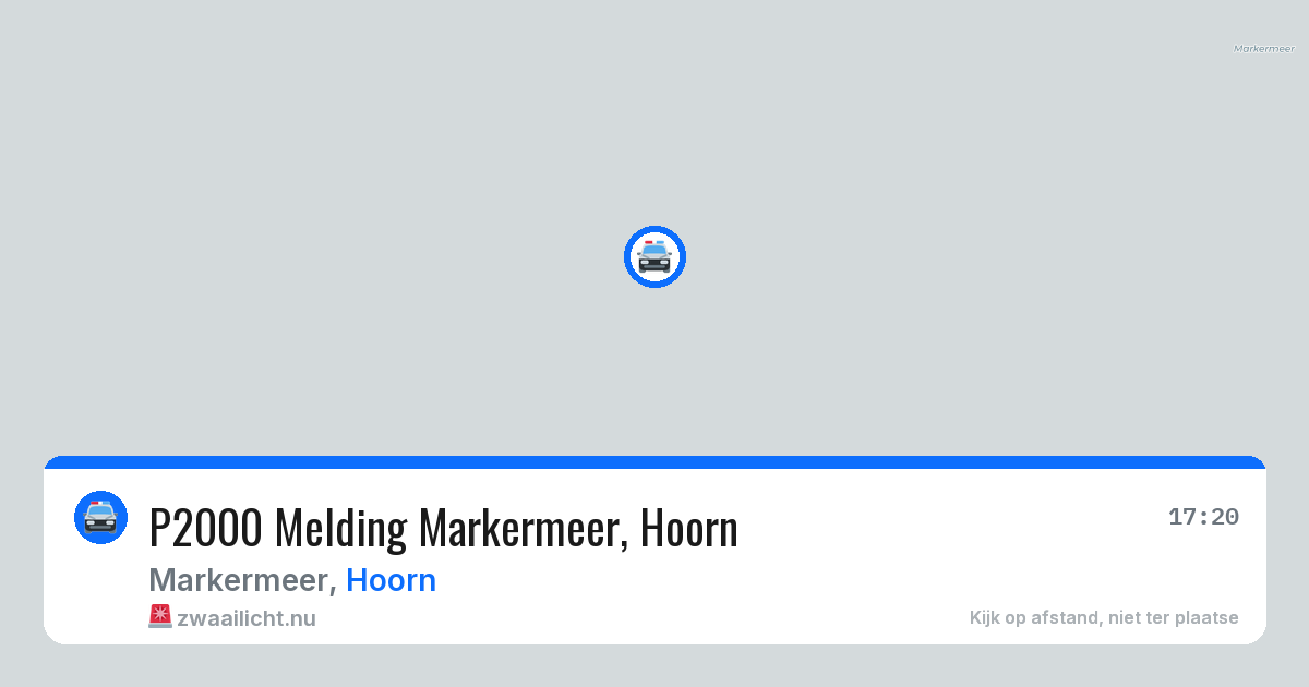 P2000 Melding Markermeer, Hoorn — 15 jul 2026