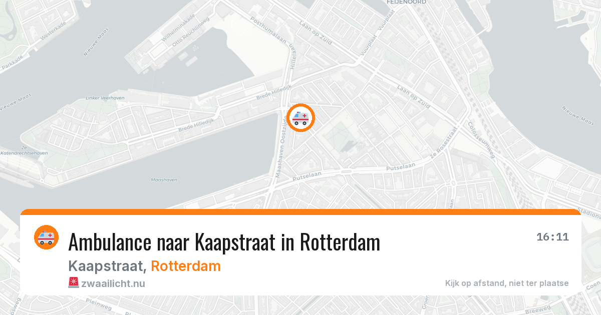 Ambulance naar Kaapstraat in Rotterdam — 13 jul 2026