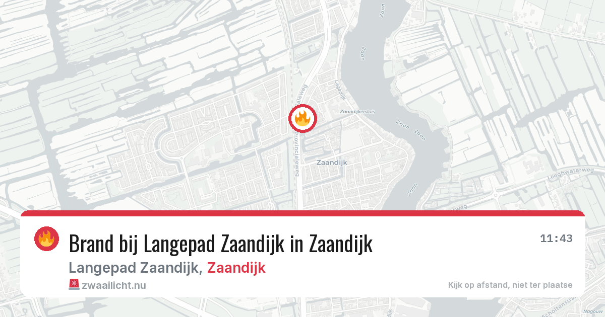 Brand bij Langepad Zaandijk in Zaandijk — 7 jun 2026