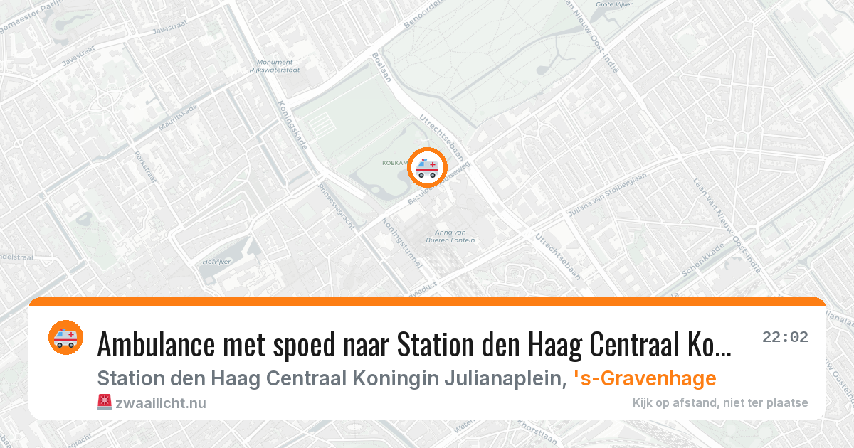 Ambulance met spoed naar Station den Haag Centraal Koningin Julianaplein in 's-Gravenhage — 9 feb 2026