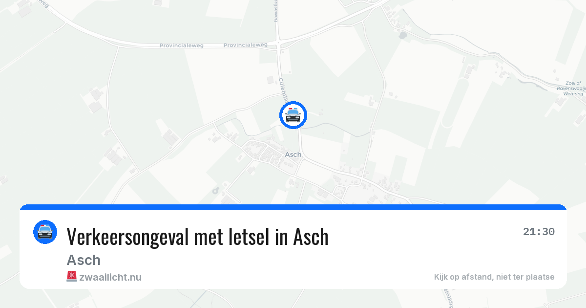 Verkeersongeval met letsel in Asch — 7 jul 2026