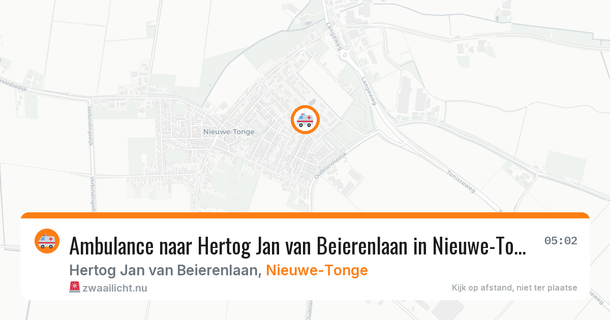 Ambulance naar Hertog Jan van Beierenlaan in Nieuwe-Tonge — 18 jul 2026