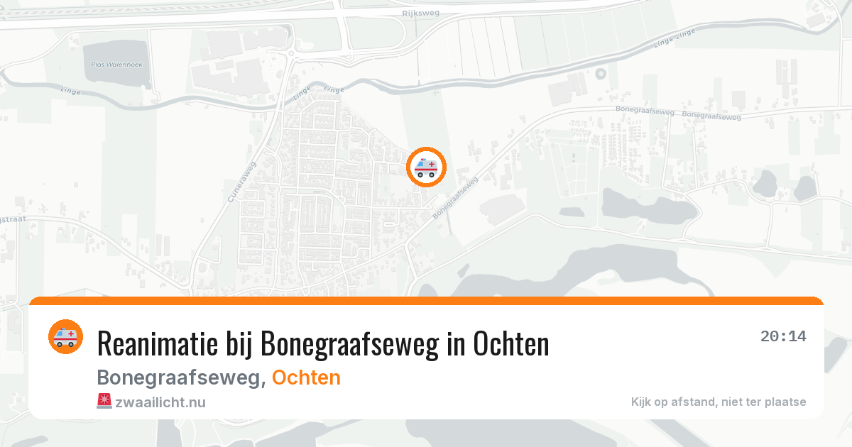 Reanimatie bij Bonegraafseweg in Ochten — 22 mei 2026