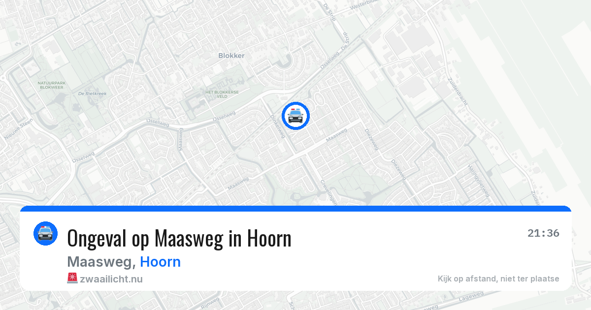 Ongeval op Maasweg in Hoorn — 11 jul 2026