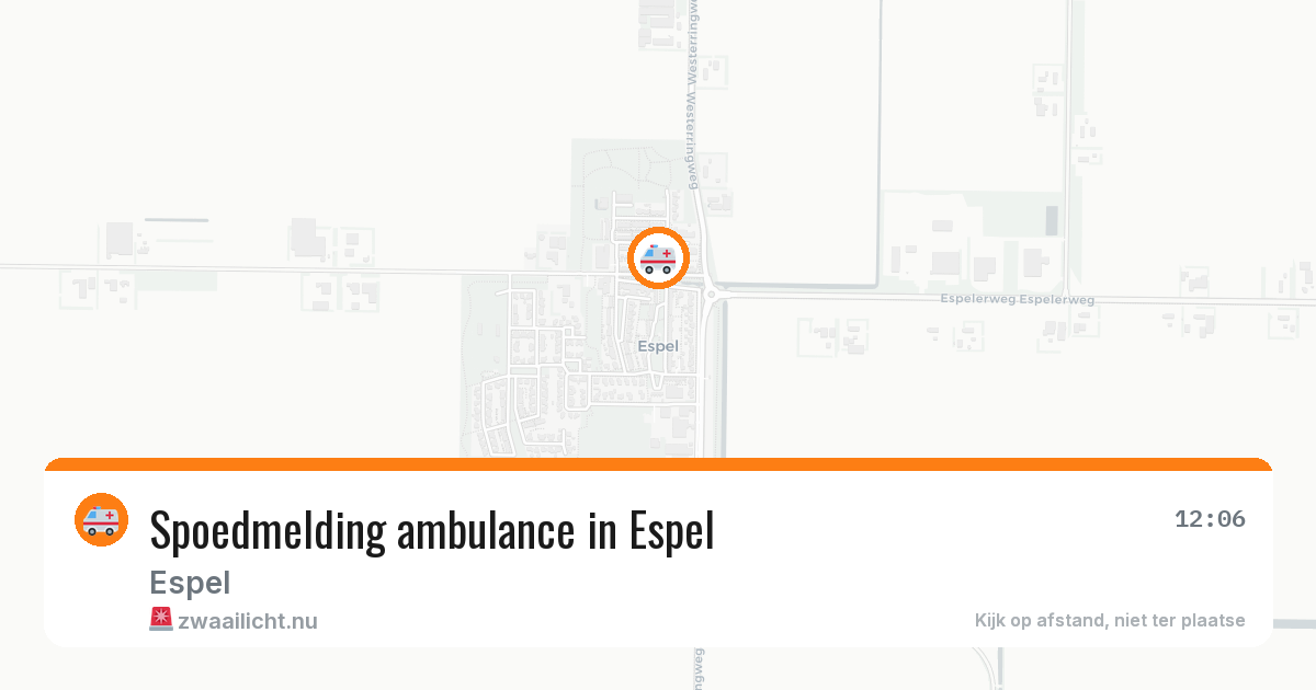 Spoedmelding ambulance in Espel — 25 apr 2026