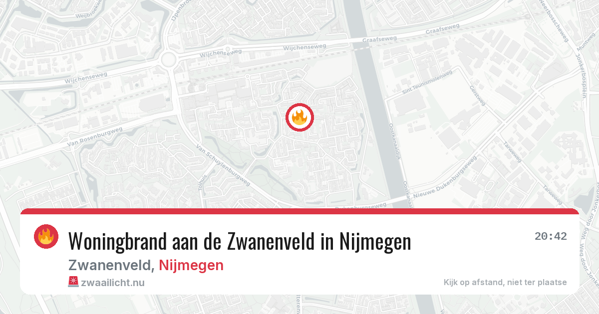 Woningbrand aan de Zwanenveld in Nijmegen — 1 apr 2026