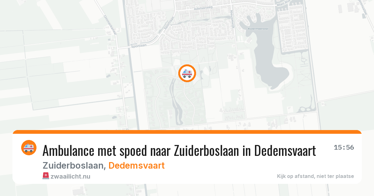 Ambulance met spoed naar Zuiderboslaan in Dedemsvaart — 22 mei 2026