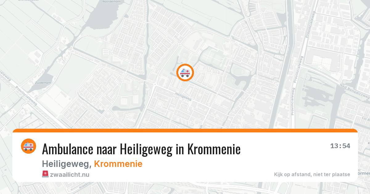 Ambulance naar Heiligeweg in Krommenie — 22 jul 2026