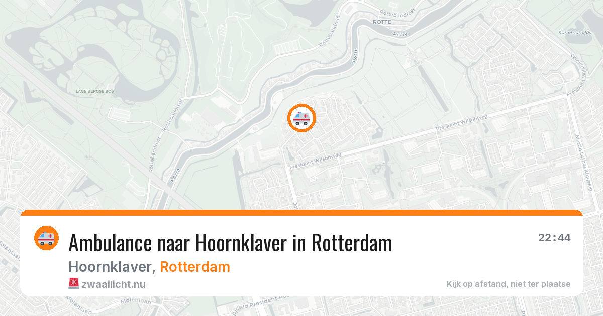Ambulance naar Hoornklaver in Rotterdam — 19 mrt 2026