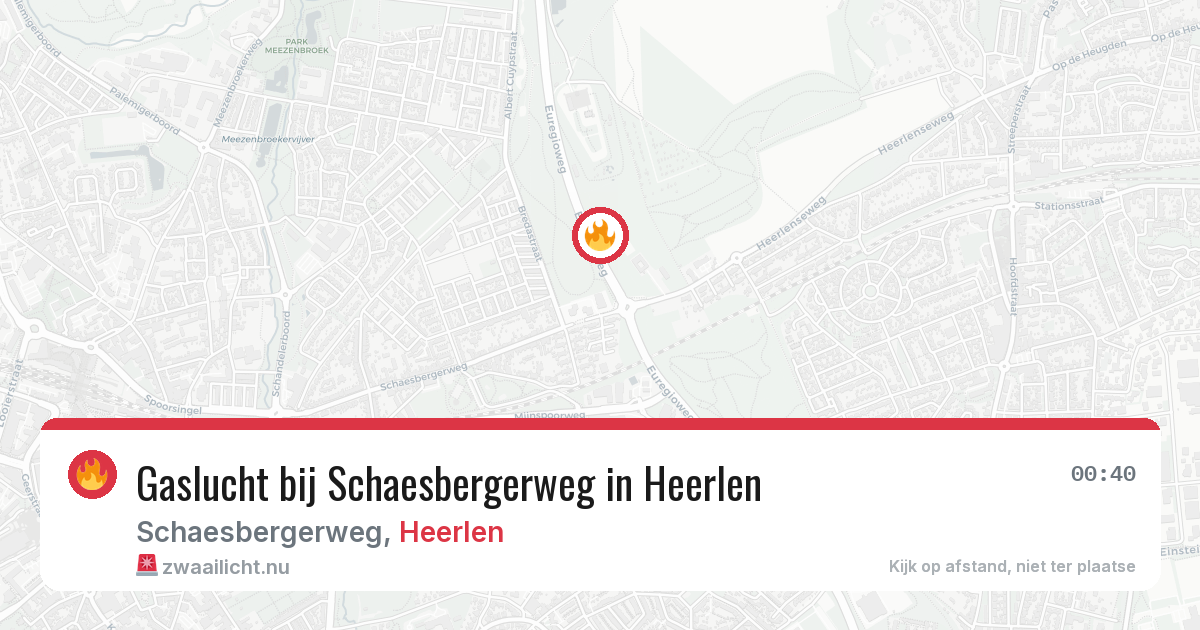 Gaslucht bij Schaesbergerweg in Heerlen — 18 jul 2026