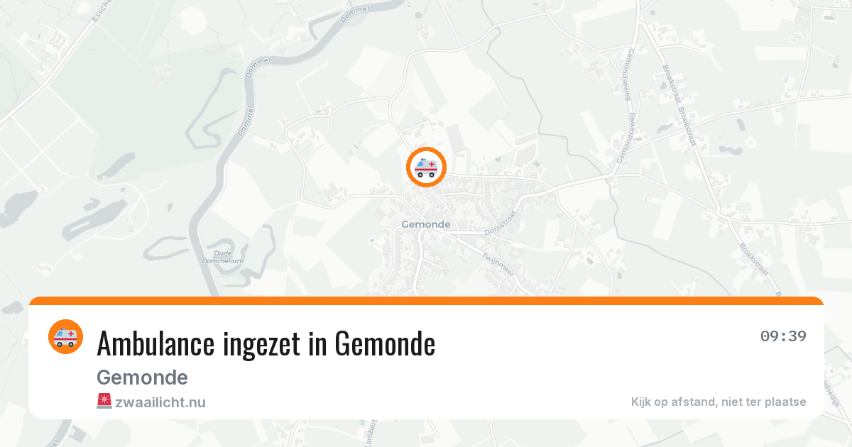 Ambulance ingezet in Gemonde — 21 mei 2026