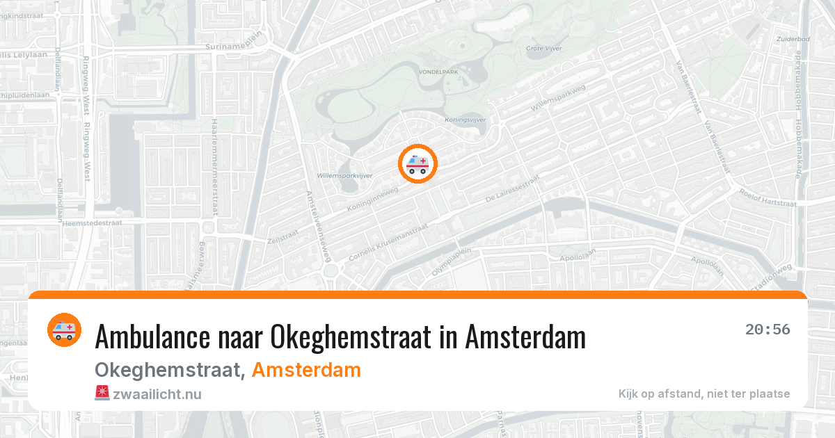 Ambulance naar Okeghemstraat in Amsterdam — 30 mrt 2026