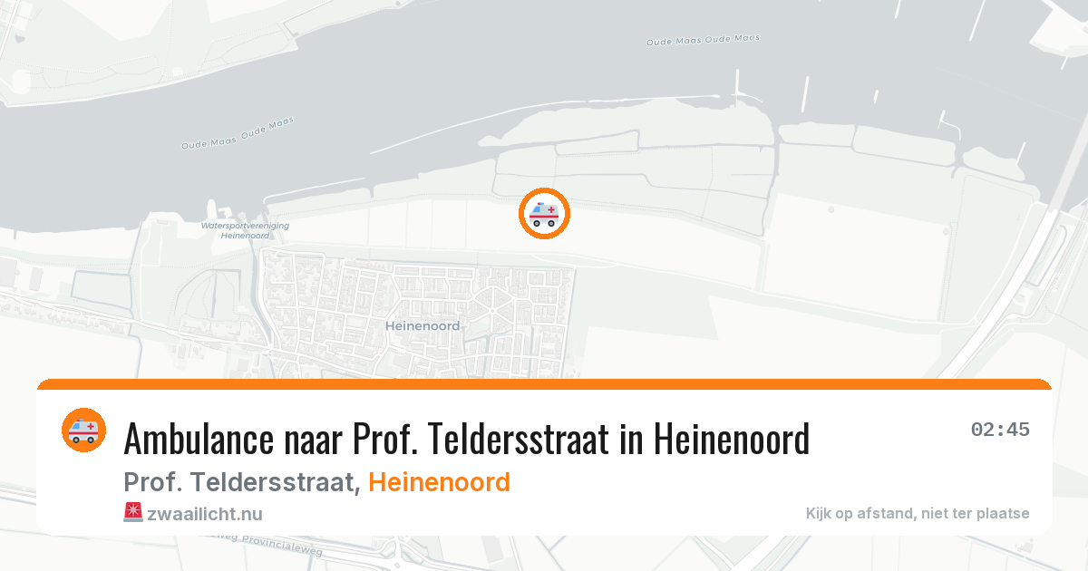 Ambulance naar Prof. Teldersstraat in Heinenoord — 24 jul 2026