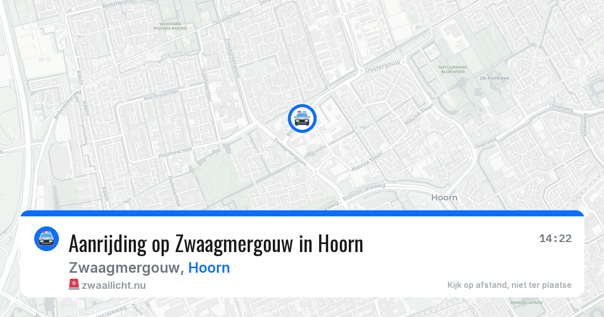 Aanrijding op Zwaagmergouw in Hoorn — 19 jul 2026