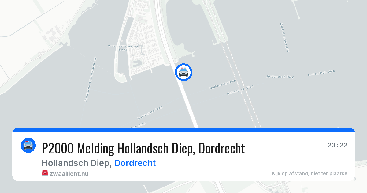 P2000 Melding Hollandsch Diep, Dordrecht — 25 jul 2026