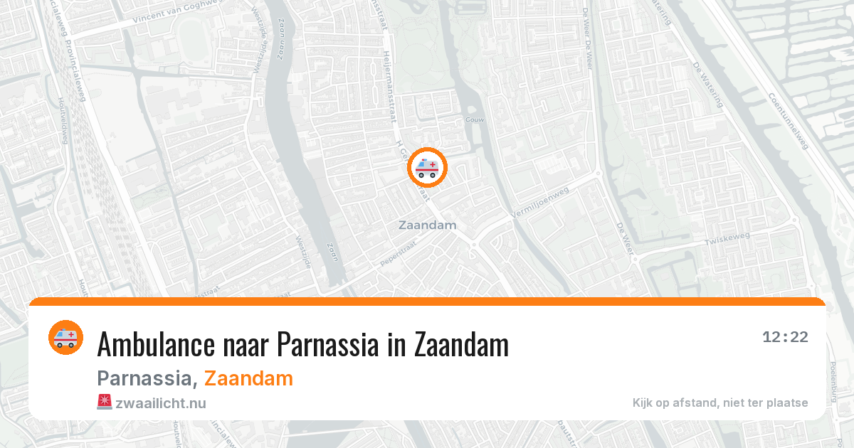 Ambulance naar Parnassia in Zaandam — 22 jul 2026