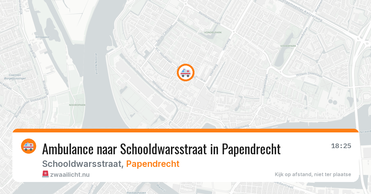 Ambulance naar Schooldwarsstraat in Papendrecht — 21 jul 2026