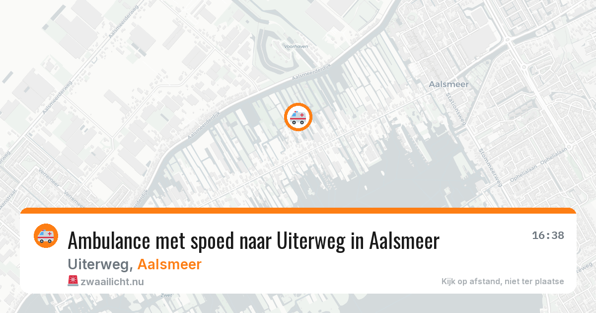 Ambulance met spoed naar Uiterweg in Aalsmeer — 4 jun 2026