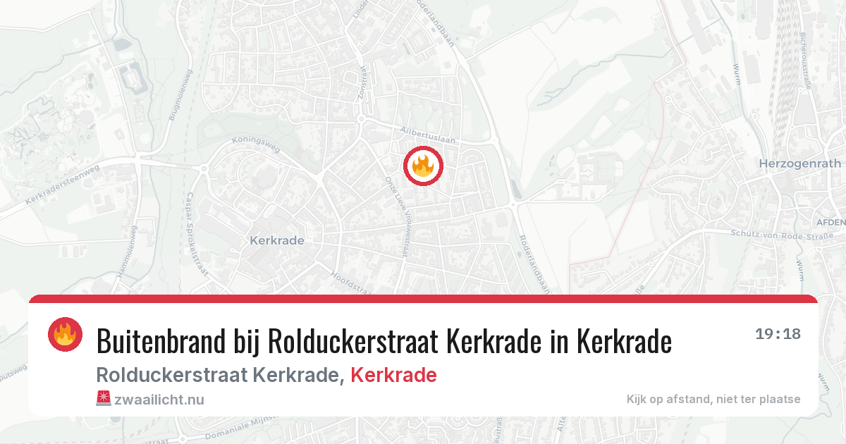 Buitenbrand bij Rolduckerstraat Kerkrade in Kerkrade — 24 jul 2026