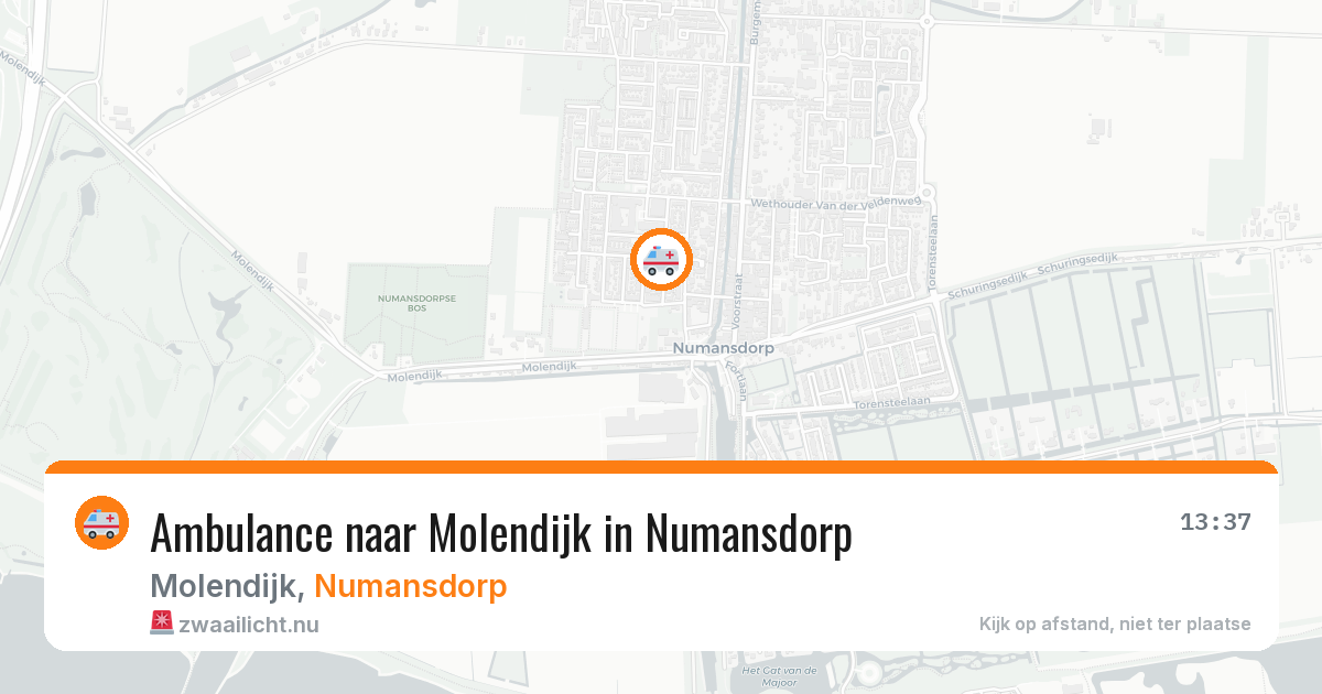 Ambulance naar Molendijk in Numansdorp — 12 jul 2026