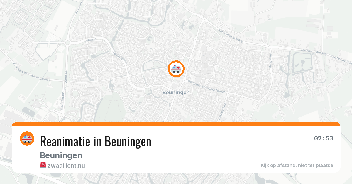 Reanimatie in Beuningen — 8 mrt 2026